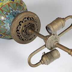 Antique Chinese Cloisonne Lamp 19th Century