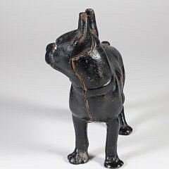 Vintage Painted Cast Iron Boston Terrier Doorstop