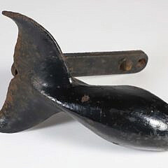 Vintage Cast Iron Whale Tail Fluke Door Knocker 