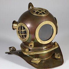 Vintage Rolex Copper and Brass Diving Helmet Shop Display