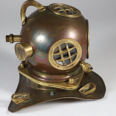 Vintage Copper and Brass Diving Helmet Rolex Style Shop Display