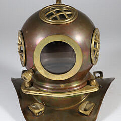 Vintage Copper and Brass Diving Helmet Rolex Style Shop Display