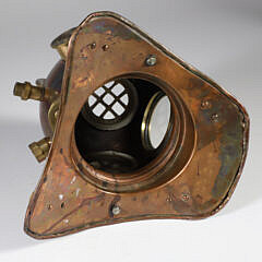 Vintage Copper and Brass Diving Helmet Rolex Style Shop Display