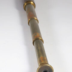 Antique Brass and Wood Three-Draw Spyglass