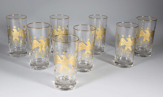 Set of 8 Vintage Libbey Highball Bicentennial Glasses