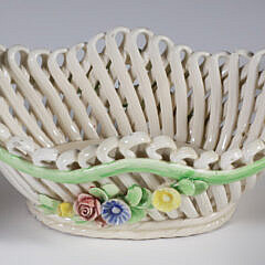 Four Pieces of Vintage Capodimonte Italian Woven Ceramics