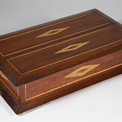 Antique Mahogany Double Lift Top Box