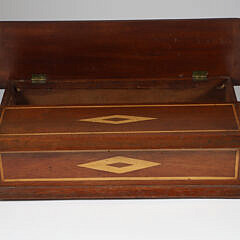 Antique Mahogany Double Lift Top Box