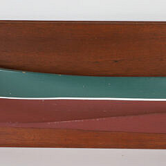 Carved and Painted Half Hull on Mahogany Plank