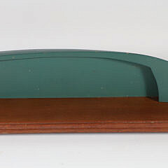 Carved and Painted Half Hull on Mahogany Plank
