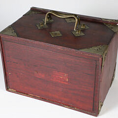 Antique Mahjong Set in Brass Bound Carrying Case