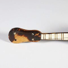 Miniature Antique Tortoiseshell and Mother of Pearl Inlaid Mandolin