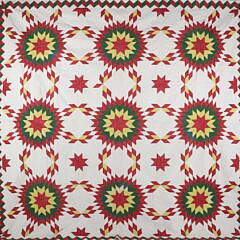 Antique “Broken Stars” Patchwork Quilt