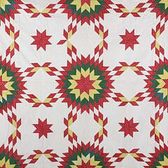 Antique “Broken Stars” Patchwork Quilt