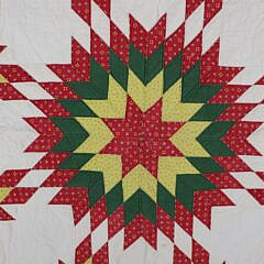Antique “Broken Stars” Patchwork Quilt