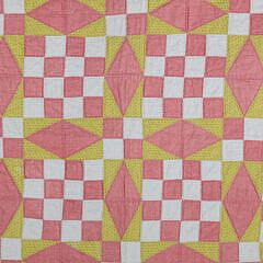 Antique Optical Allusion 9-Patch or Pinwheel Calico Patchwork Quilt