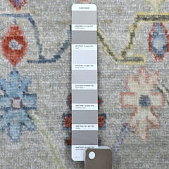 Soft Gray Angora Oushak Hand Knotted Wool Oriental Carpet Runner, 17 ft. 1 in.