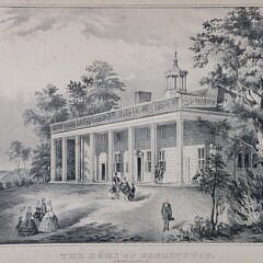 Currier and Ives Engraving “The House of Washington, Mt. Vernon VA”