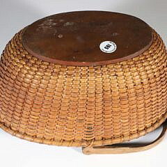 Davis Hall Oval Open Swing Handle Nantucket Basket, 19th Century