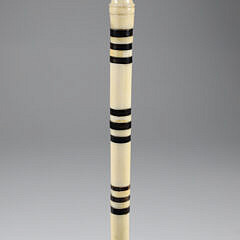 Whaler Made Walking Stick, 19th Century, antique whale ivory on whale bone shaft