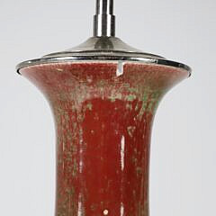 Sang de Boeuf Chinese High Glaze Porcelain Vase, 19th Century, Mounted as a Lamp