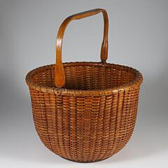Mitch Ray (1870-1956) Round Open Swing Handle Nantucket Basket
