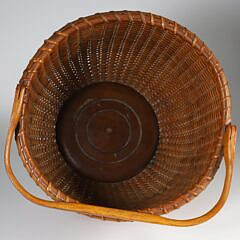 Mitchy Ray Round Open Swing Handle Nantucket Basket