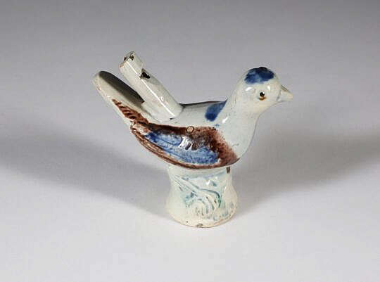Porcelain Bird Fern Whistle, 18th Century
