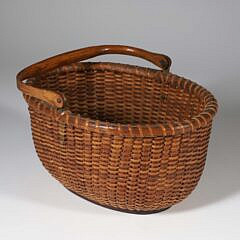 Mitchy Ray Oval Open Swing Handle Nantucket Basket