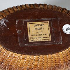 Mitchy Ray Oval Open Swing Handle Nantucket Basket