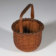 2-Egg Nantucket Basket in Toasty Dark Patina