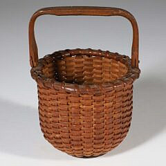 2-Egg Nantucket Basket in Toasty Dark Patina