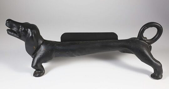 Contemporary Dachshund Hound Cast Iron Boot Scrape 