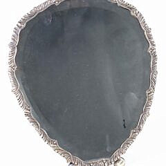Sterling Silver Easel Mirror with Wood Backing 