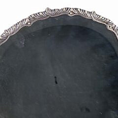 Sterling Silver Easel Mirror with Wood Backing