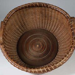 Ferdinand Sylvaro Round Nantucket Sewing Basket with Double Heart Handles