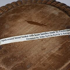 Ferdinand Sylvaro Round Nantucket Sewing Basket with Double Heart Handles