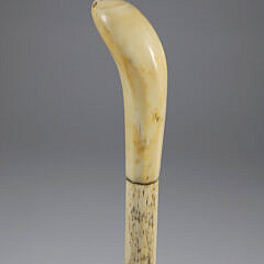 Whaler Made Smooth Grip Walking Stick, 19th Century