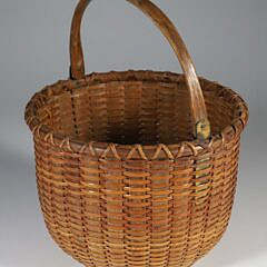 Roland Folger Round Swing Handle Nantucket Basket, 19th Century