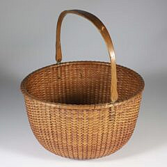 William Appleton Open Round Swing Handle Nantucket Basket