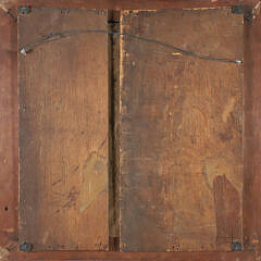 Folk Art Wood Framed Glass Checker Board, 19th Century