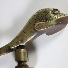 19th Century Brass Dolphin Door Knocker Inscribed MALTA