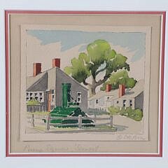 Doris and Richard Beer Watercolor on Paper “Sconset Pump”