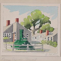 Doris and Richard Beer Watercolor on Paper “Sconset Pump”