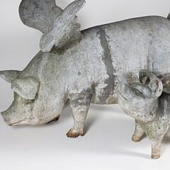 Two Vintage Flying Pigs