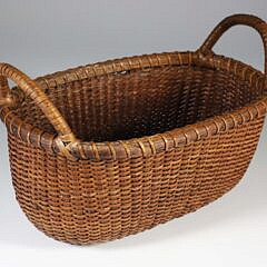 Oval Nantucket Basket with Wrapped Handles