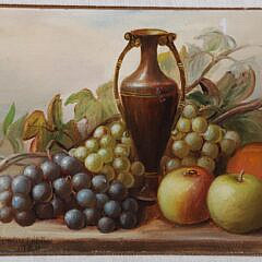 Henry Crowther Oil on Board “Fruit and Vase Still Life”