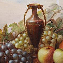 Henry Crowther Oil on Board “Fruit and Vase Still Life”