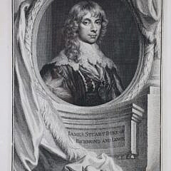 Jacobus Houbraken Black and White Etching “James Stuart”, circa 1740