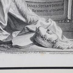 Jacobus Houbraken Black and White Etching “James Stuart”, circa 1740